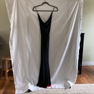 Long Paige woman black /red spaghetti strap dress